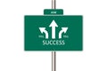 Abstract Sign board AIM Go Straight For Success Royalty Free Stock Photo