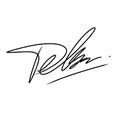 Abstract signature ideas. Letter D sign