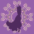 Belly dancer girl silhouette