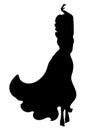 Belly dancer girl silhouette