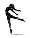 Abstract silhouette of a dancer Royalty Free Stock Photo