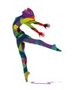 Abstract silhouette of a dancer Royalty Free Stock Photo