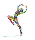 Abstract Silhouette of a dancer