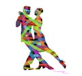Abstract silhouette of dancers Royalty Free Stock Photo