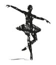 Abstract silhouette of dancers Royalty Free Stock Photo