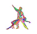 Abstract Silhouette of dancers Royalty Free Stock Photo