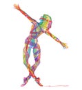 Abstract silhouette dancing girl Royalty Free Stock Photo