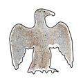 Abstract silhouette of large eagle mosaic brown Royalty Free Stock Photo