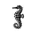 Abstract silhouette seahorse vector Royalty Free Stock Photo