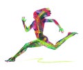 Abstract silhouette of woman running Royalty Free Stock Photo