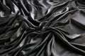 abstract silk cloth background with patterns soft waves, Black gray satin dark fabric texture luxurious shiny