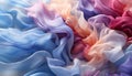 Abstract silk fashion vibrant colors, smooth wave, elegant celebration generated by AI