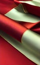 Smooth elegant red silk or satin luxury cloth texture as abstract background. Satin texture red and gold fabric. Royalty Free Stock Photo