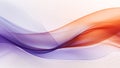 Abstract silk violet orange waves design with smooth curves and soft shadows on clean modern background Royalty Free Stock Photo