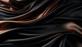 Abstract silk wave pattern flowing on smooth satin textile generated by AI Royalty Free Stock Photo