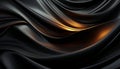 Abstract silk wave pattern, smooth and shiny, a luxurious decoration generated by AI