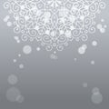 Abstract silver background with mandala ornament Royalty Free Stock Photo