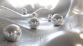 Abstract Silver Balls On Metallic Background Royalty Free Stock Photo