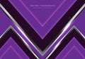 Abstract silver black arrow speed direction on violet blank space design modern luxury futuristic technology background vector