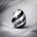 Abstract Silver And Black Easter Egg With Cosmic Glitter Modern Flowing Background Royalty Free Stock Photo