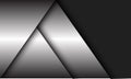 Abstract silver geometric overlap shadow with grey design modern luxury futuristic background vector