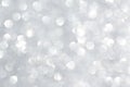 Abstract silver glitter background. Sparkle silver bokeh christmas background Royalty Free Stock Photo