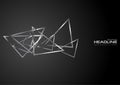 Abstract silver metallic triangles on black background Royalty Free Stock Photo