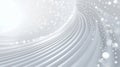 Abstract Silver Swirl with Bokeh Lights Royalty Free Stock Photo