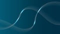 Abstract silver wave lines elements with glowing light on blue background Royalty Free Stock Photo
