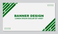 Abstract simple banner green rectangle shape white background Royalty Free Stock Photo