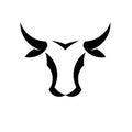 Abstract simple Bull head vector logo concept