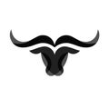 Abstract simple Bull head vector logo Royalty Free Stock Photo