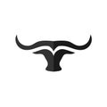 Abstract simple bull head vector logo Royalty Free Stock Photo