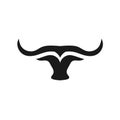 Abstract simple bull head vector logo Royalty Free Stock Photo