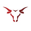 Abstract simple Bull head vector logo concept Royalty Free Stock Photo