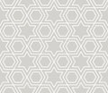 Abstract Simple Geometric Vector Seamless Pattern With White Line Texture On Grey Background. Light Gray Modern