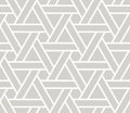 Abstract simple geometric vector seamless pattern with white line triangular texture on grey background. Light gray Royalty Free Stock Photo