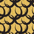 Abstract Simple Glossy Golden Seamless Pattern Background Royalty Free Stock Photo