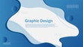 Abstract simple gradient curve, smooth  minimal blue wave with white background Royalty Free Stock Photo