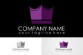 crownd purple logo design Royalty Free Stock Photo