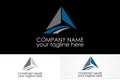 triangle road logo design