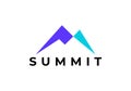abstract simple mountain logo design Royalty Free Stock Photo