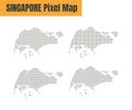 Abstract Singapore Map with Dot Pixels Spot Modern Concept Design Isolated on White Background Vector illustration Royalty Free Stock Photo