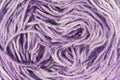 Abstract of skein of pale violet melange knitting thread close up Royalty Free Stock Photo