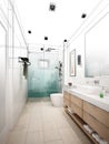 abstract sketch design of interior bathroom Royalty Free Stock Photo