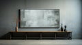 Monochrome Industrial Glass Wall Art With Chinese Brushwork