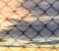 Abstract sky background with wire mesh Royalty Free Stock Photo