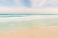 Abstract sky, ocean and beach nature background with blurred pan Royalty Free Stock Photo