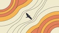 Abstract Sky with Soaring Bird: Freedom in Movement, vector design Generative AI Royalty Free Stock Photo