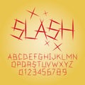 Abstract Slash Alphabet and Digit Vector Royalty Free Stock Photo